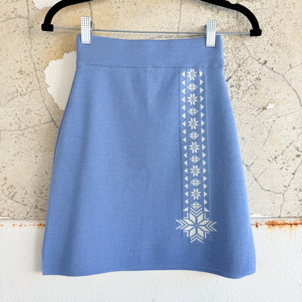 Dale of Norway Skirt‎ 100% Wool Snowflake Graphic Mini Scandinavian Nordic S NWT
